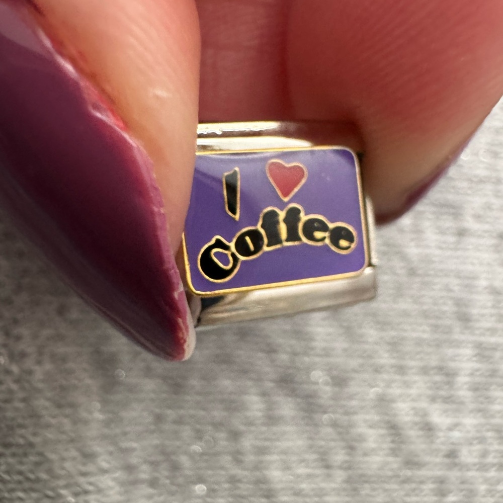 Love Coffee Italian Charm Link